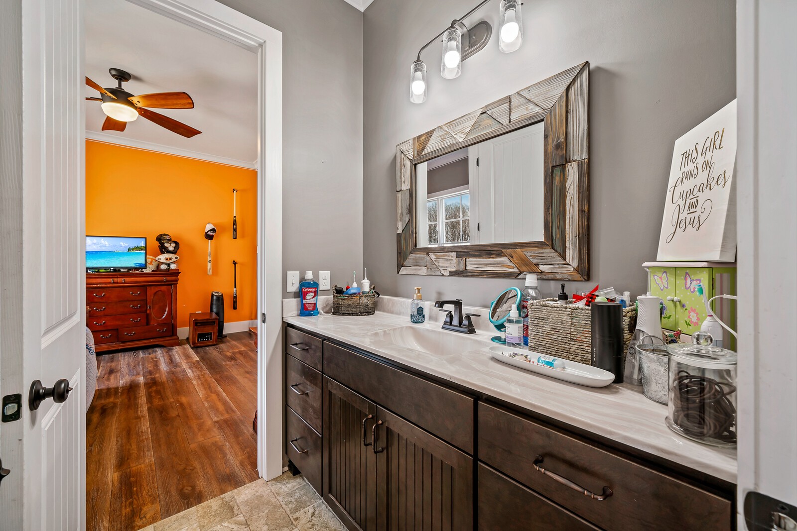 4250 Moss Road Baxter, TN 38544 - Photo 67 of 69 a bathroom with a double vanity sink mirror and
