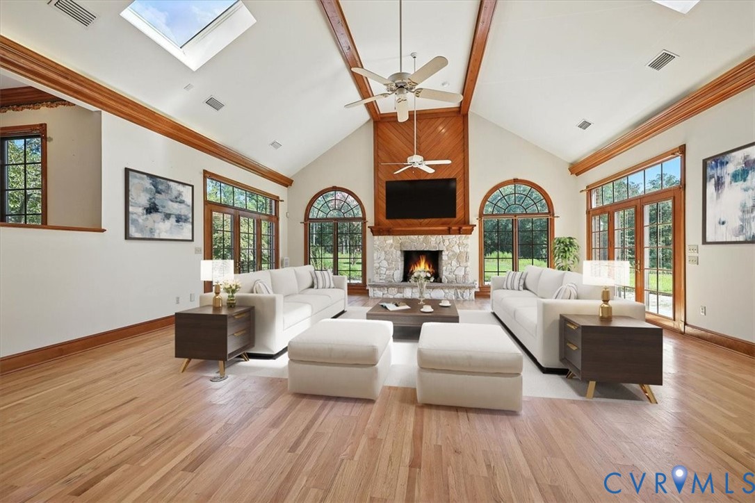 11701 Johnson Road Petersburg, VA 23805 - Photo 8 of 37 a living room with fireplace furniture and a large window