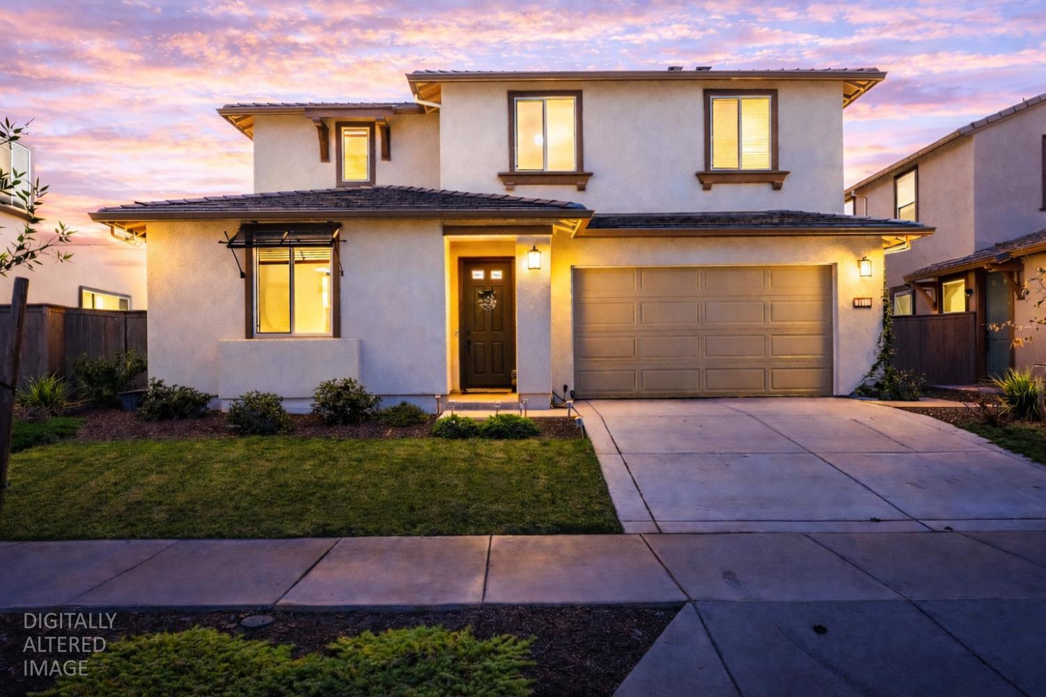 a front view of a house