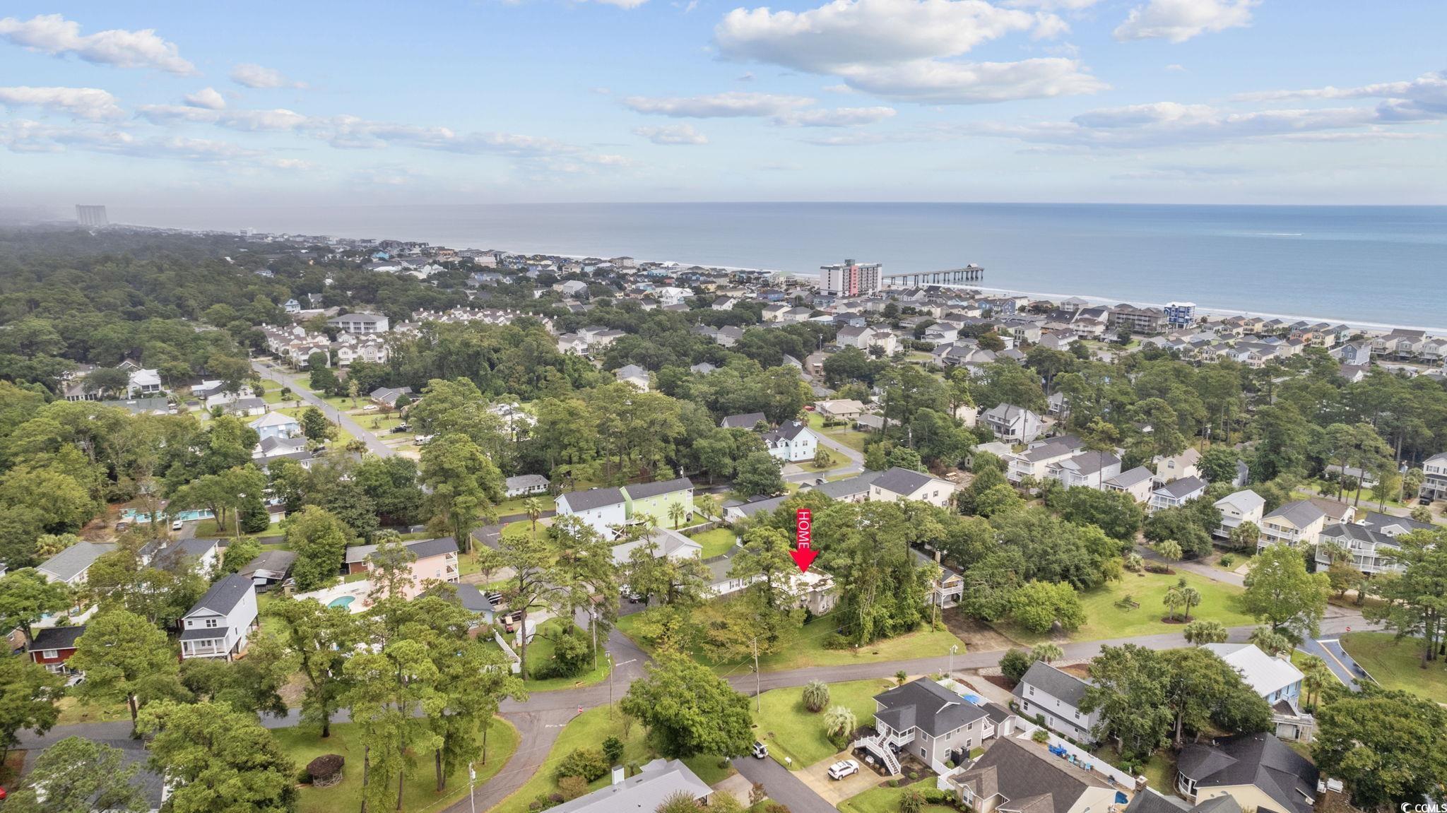 317 South Myrtle Drive Surfside Beach, SC 29575 - Photo 8 of 9 Drone / aerial view with a water view