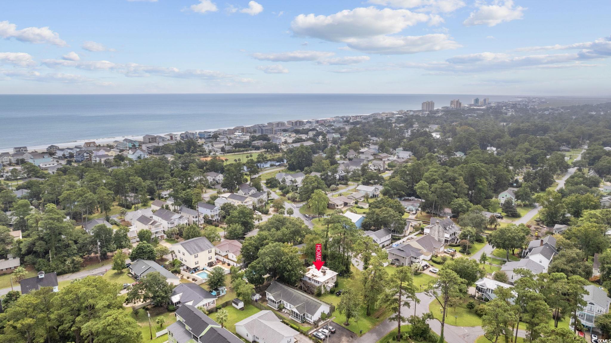 317 South Myrtle Drive Surfside Beach, SC 29575 - Photo 9 of 9 Birds eye view of property with a water view