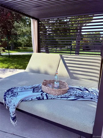 a view of a park with slide