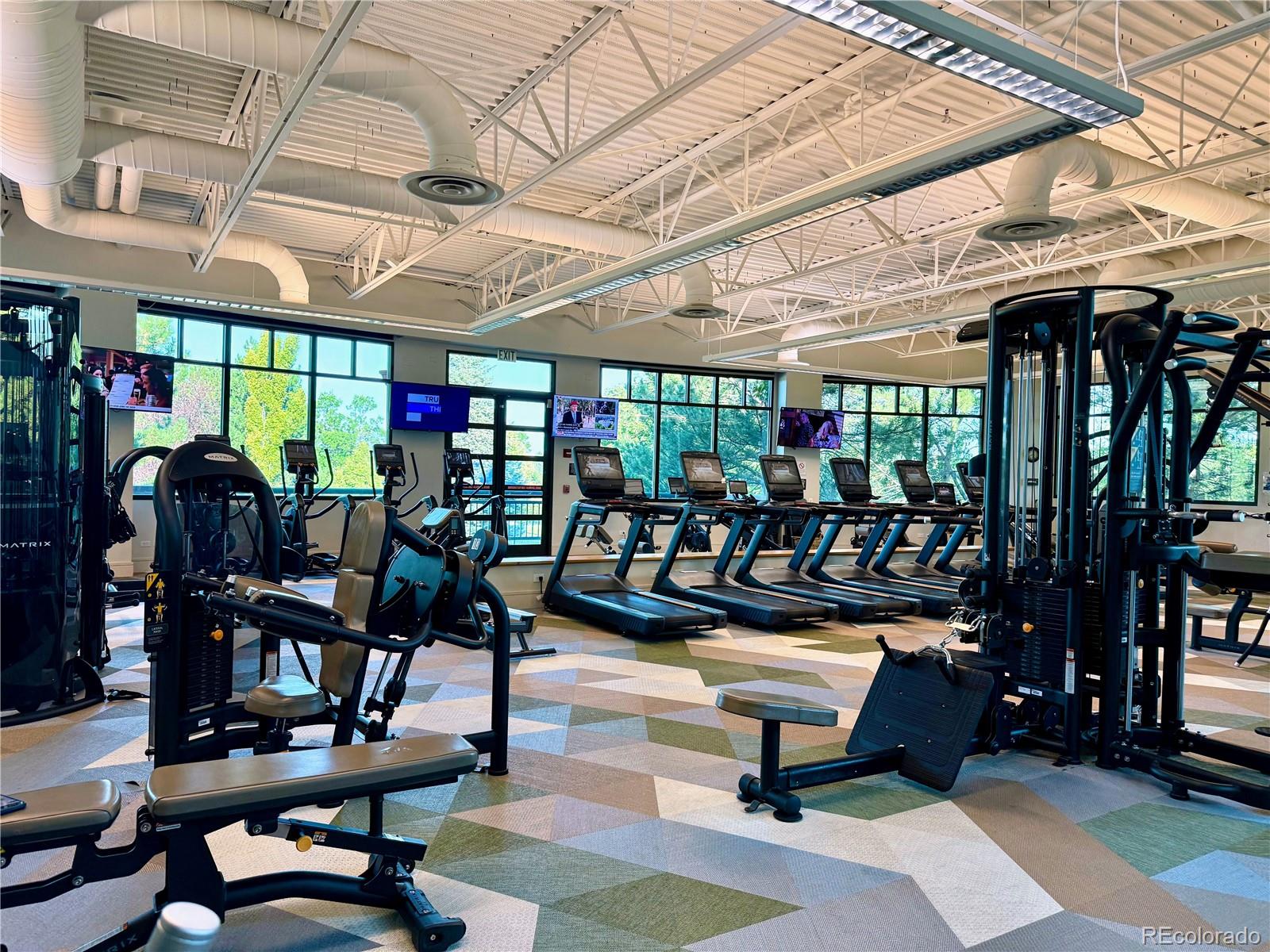 8578 Gold Peak Drive, Unit D Highlands Ranch, CO 80130 - Photo 32 of 50 a view of a room with gym equipment