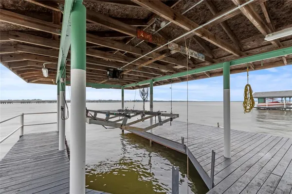 a view of a lake with houses