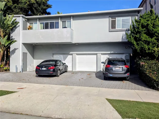 a car parked in front of a house