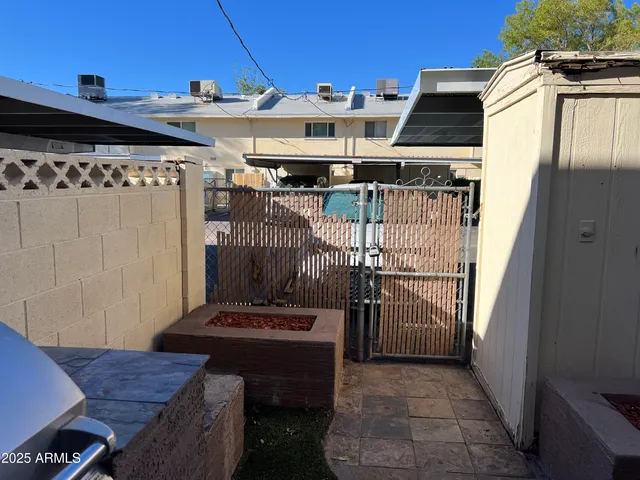 a view of front door of house