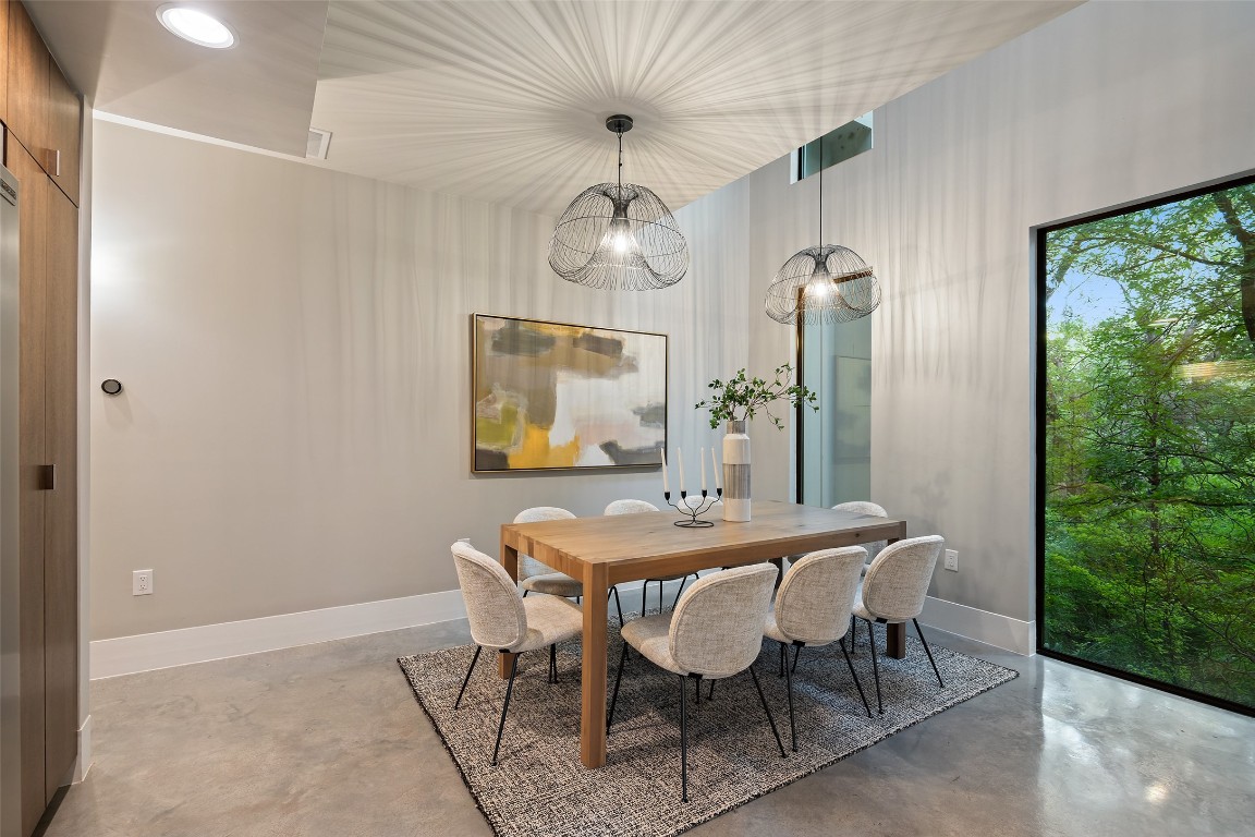 1327 Bonham Terrace, Unit B Austin, TX 78704 - Photo 14 of 40 a view of a dining room with furniture window and outside view