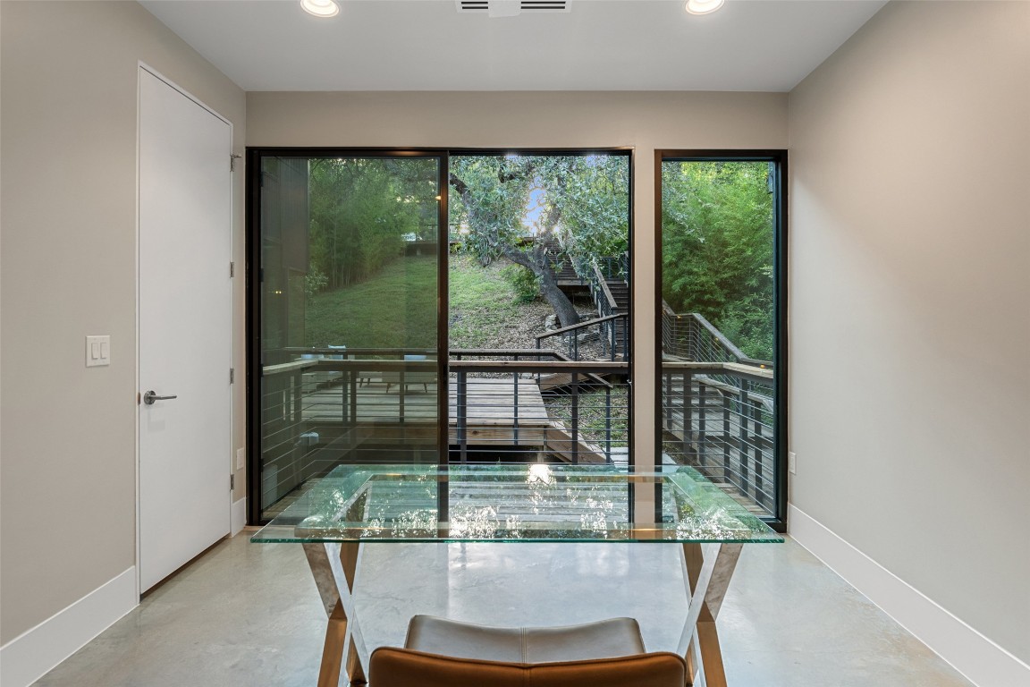 1327 Bonham Terrace, Unit B Austin, TX 78704 - Photo 32 of 40 a view of a floor to ceiling window and a sink