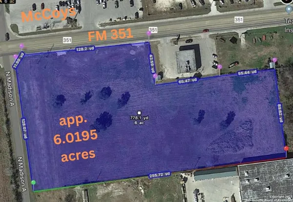 a view of a red sign board