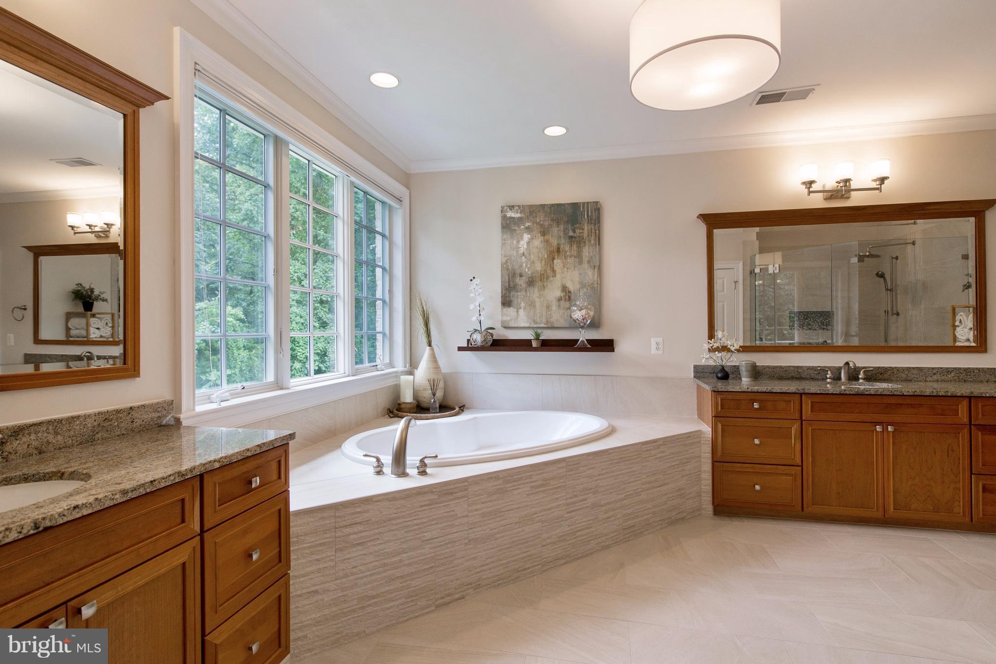 1141 Springvale Road Great Falls, VA 22066 - Photo 15 of 30 Luxurious Master Bath w/ Sepraate Vanities