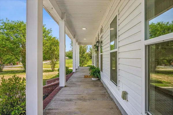 a view of a porch