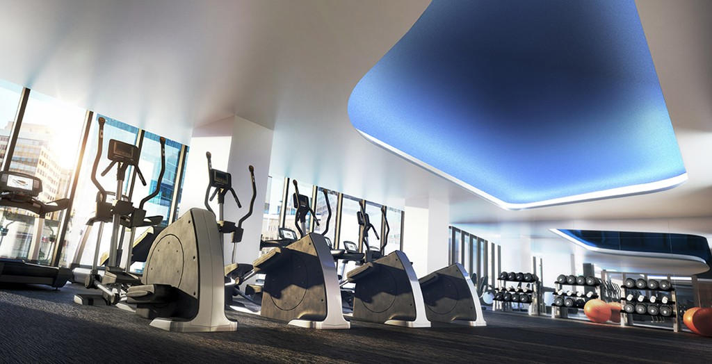 1 Franklin Street, Unit 3903 Boston, MA 02110 - Photo 9 of 26 a view of a room with gym equipment