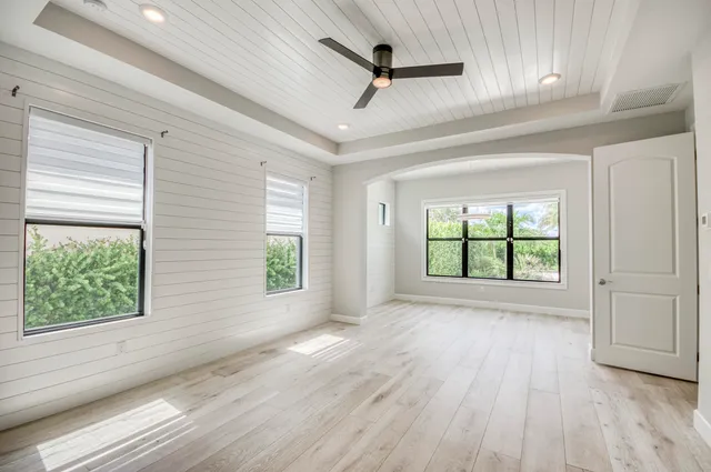 an empty room with a window