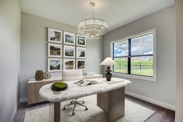a view of a green field with clear sky