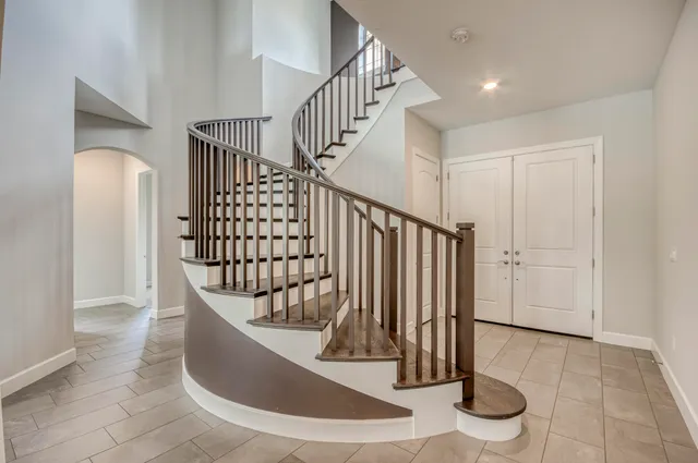 a view of a room with natural light