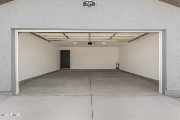 a view of a garage