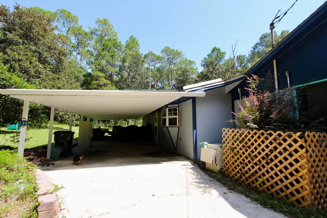 a side view of a house