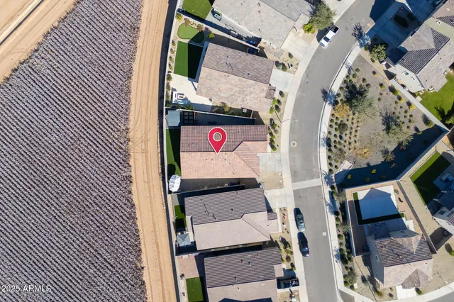 an aerial view of a fireplace