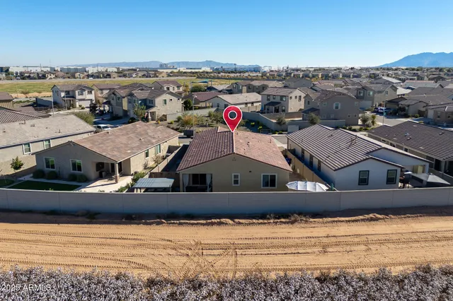 an aerial view of residential houses