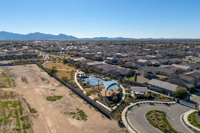 an aerial view of a city