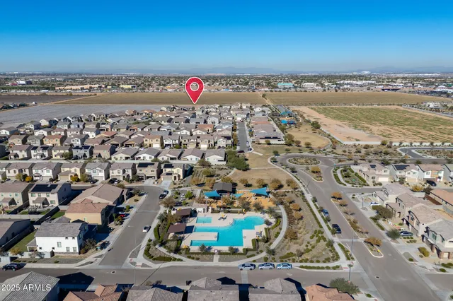 an aerial view of a city