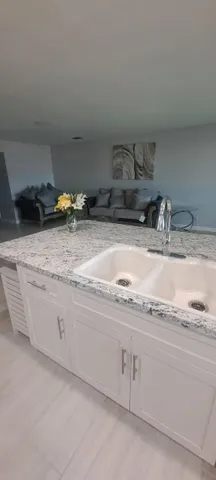 a close view of sink and tap