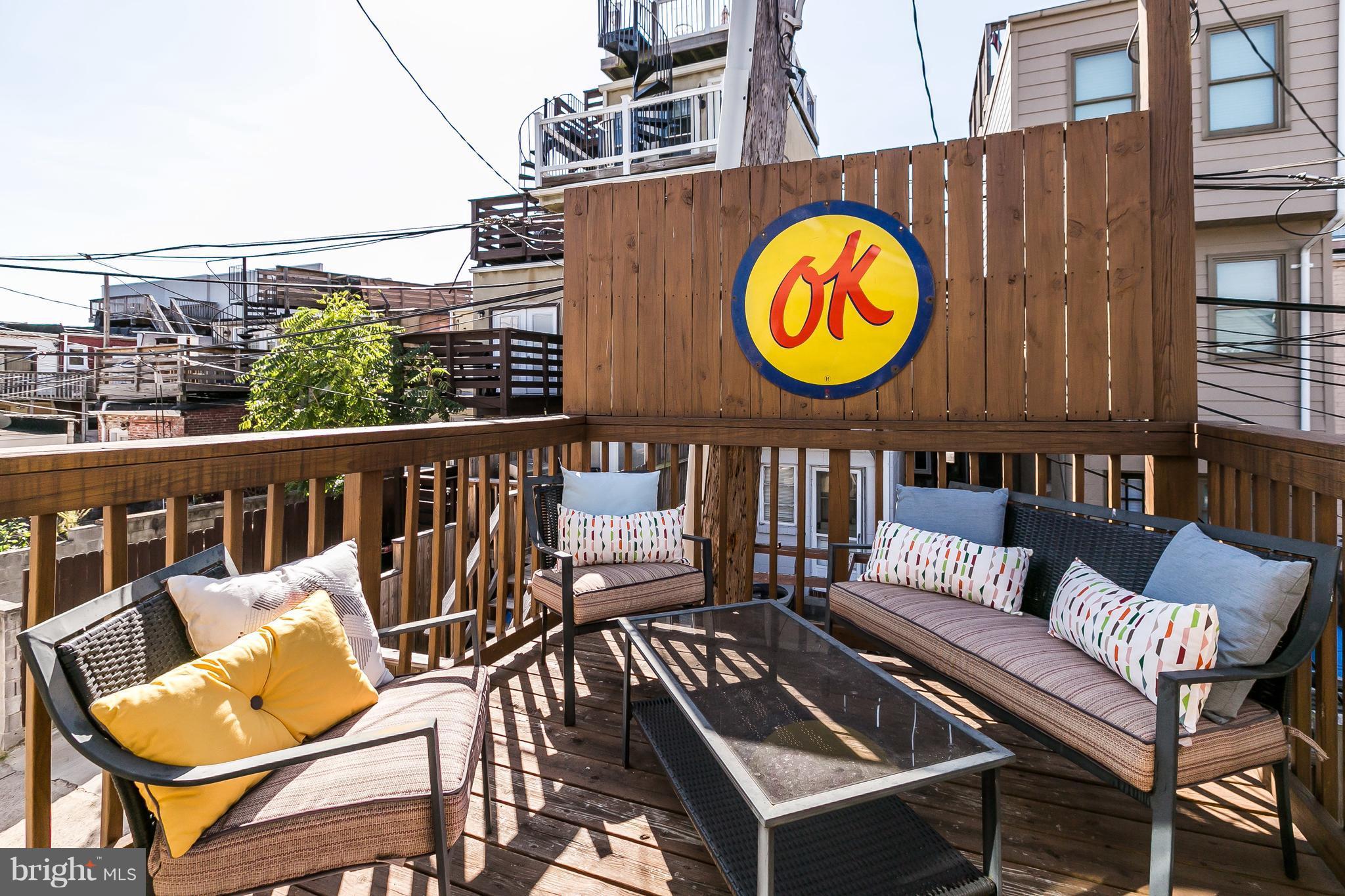 512 South Rose Street Baltimore, MD 21224 - Photo 27 of 30 aerial view of a chairs and tables on the roof deck