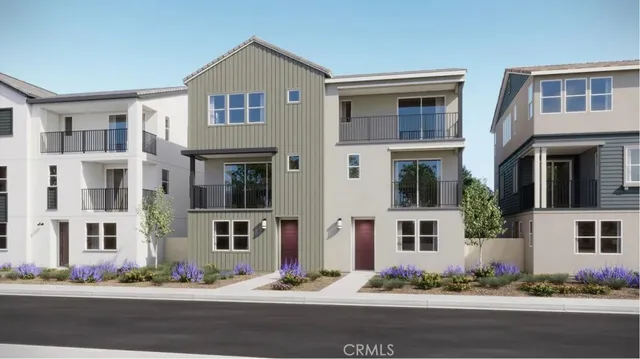 a front view of white house