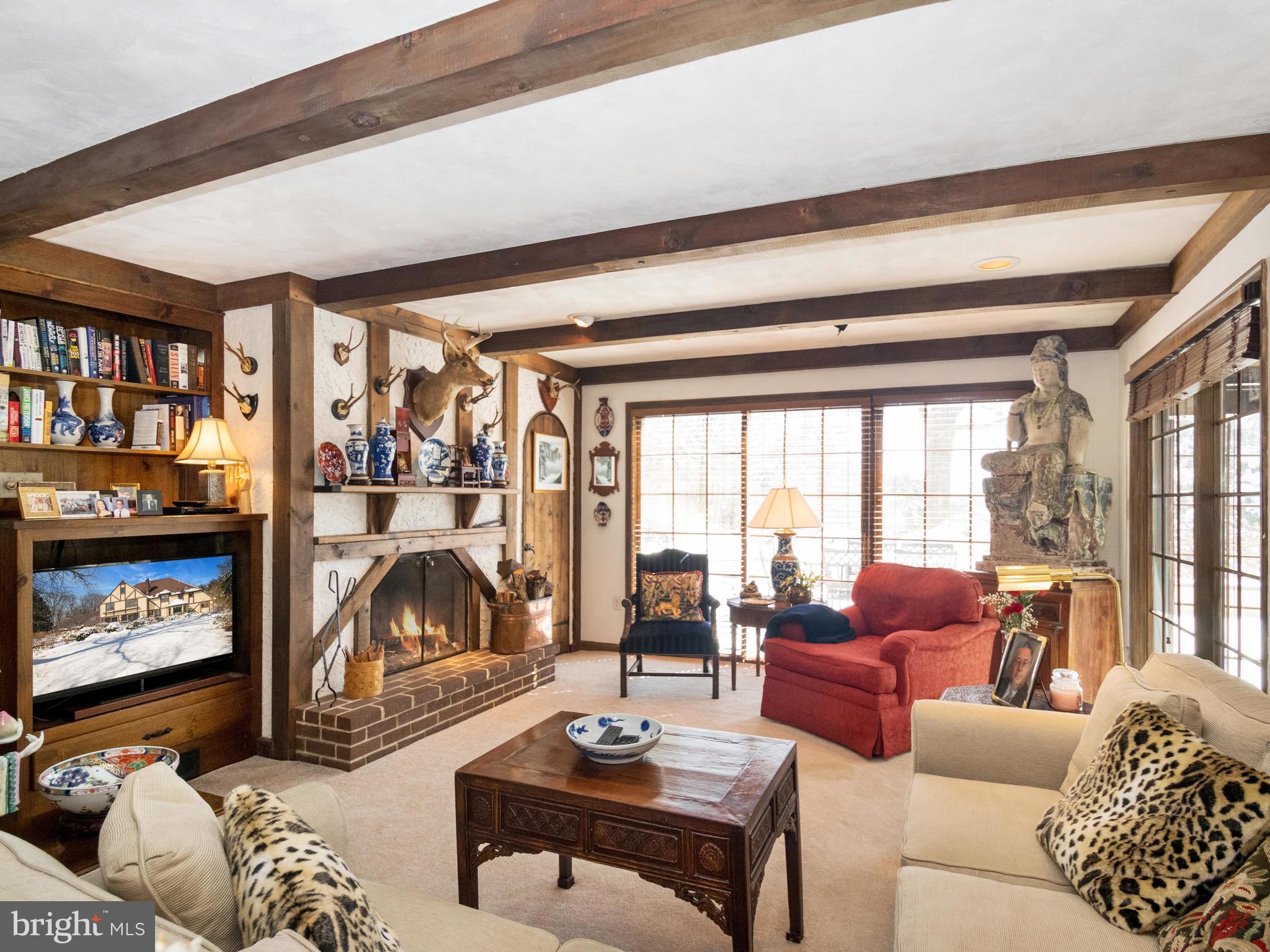 2133 Ward Road Green Lane, PA 18054 - Photo 23 of 60 Family room with wood burning fireplace
