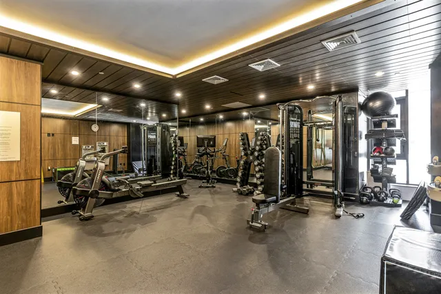 a view of a chairs and tables in the terrace