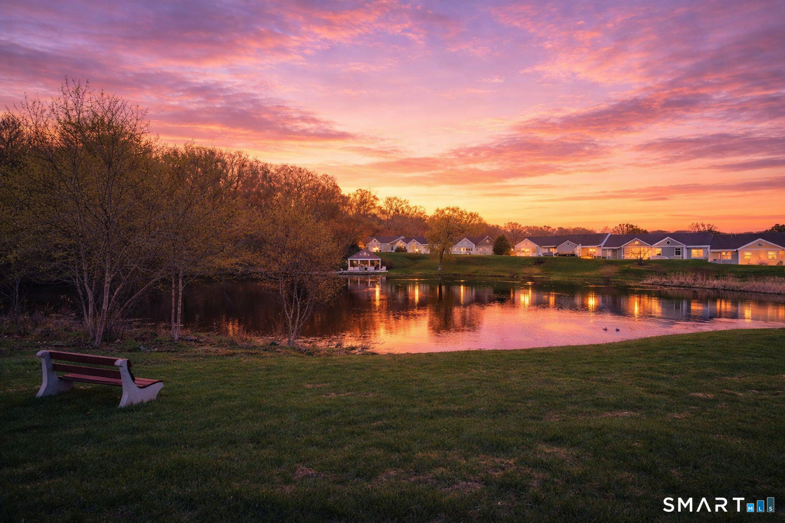 98 Haley Lane, Unit 98 Newtown, CT 06482 - Photo 33 of 33 a view of a lake with a yard