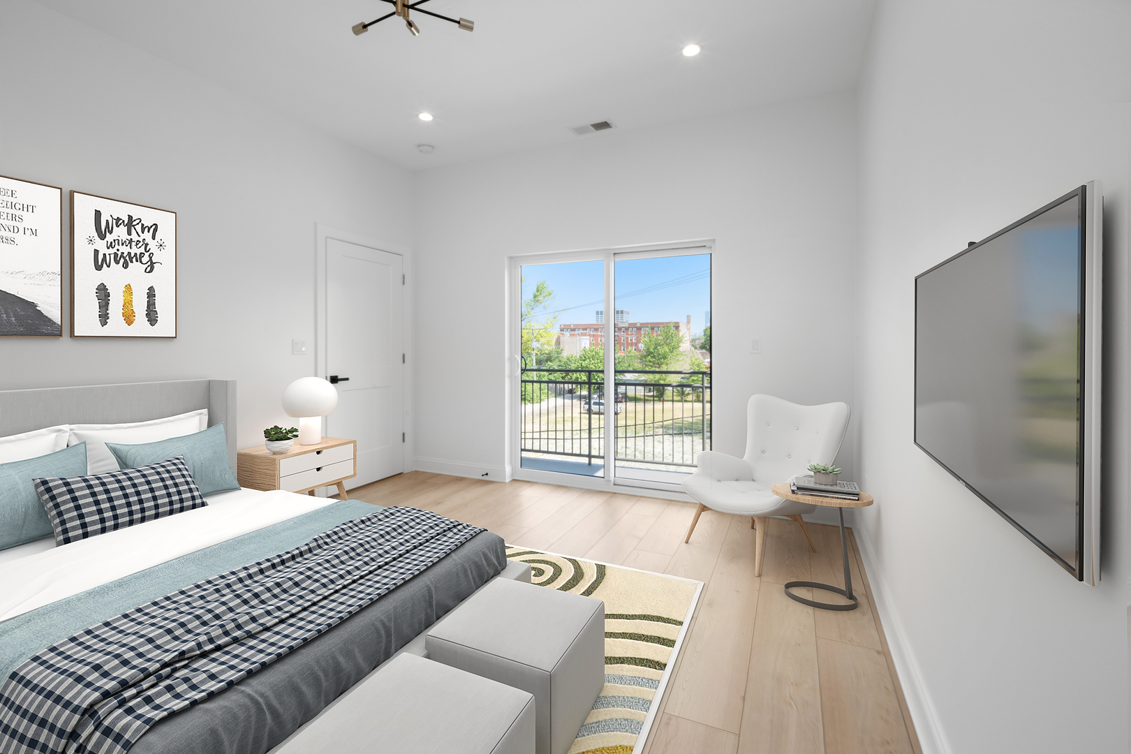 70 East Pershing Road, Unit 3E Chicago, IL 60653 - Photo 4 of 17 a bedroom with a bed and a large window