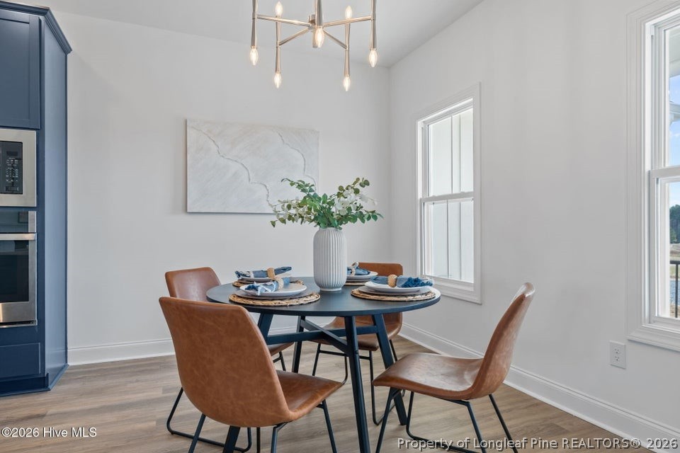 515 Sanctuary Trail Cameron, NC 28326 - Photo 15 of 46 a dining room with furniture potted plants and wooden floor