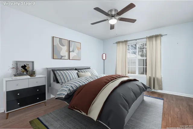 a bed room with a bed and a window