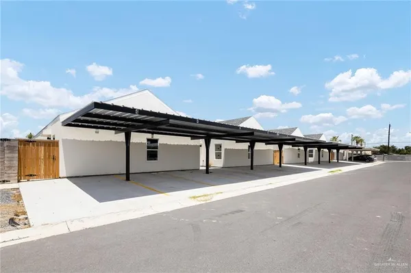 a view of a terrace with building