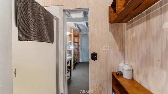 a bathroom with a shower and a toilet