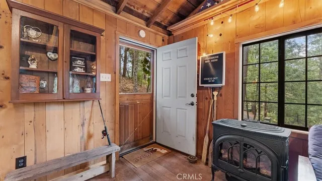 a view of a door and a sink