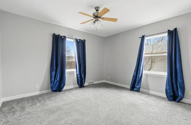 an empty room with a window