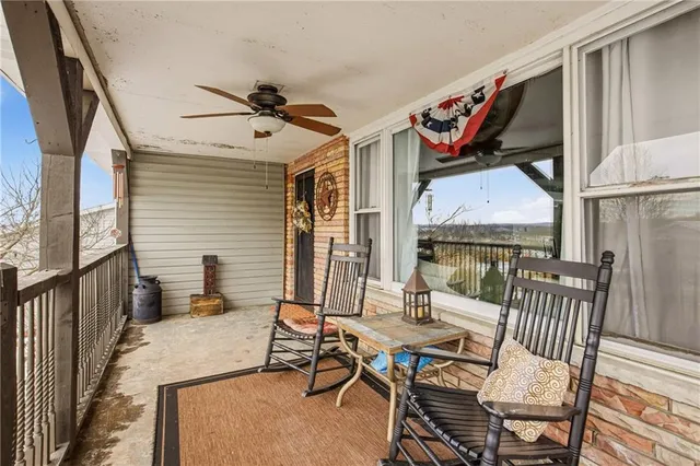 a view of a house with a patio