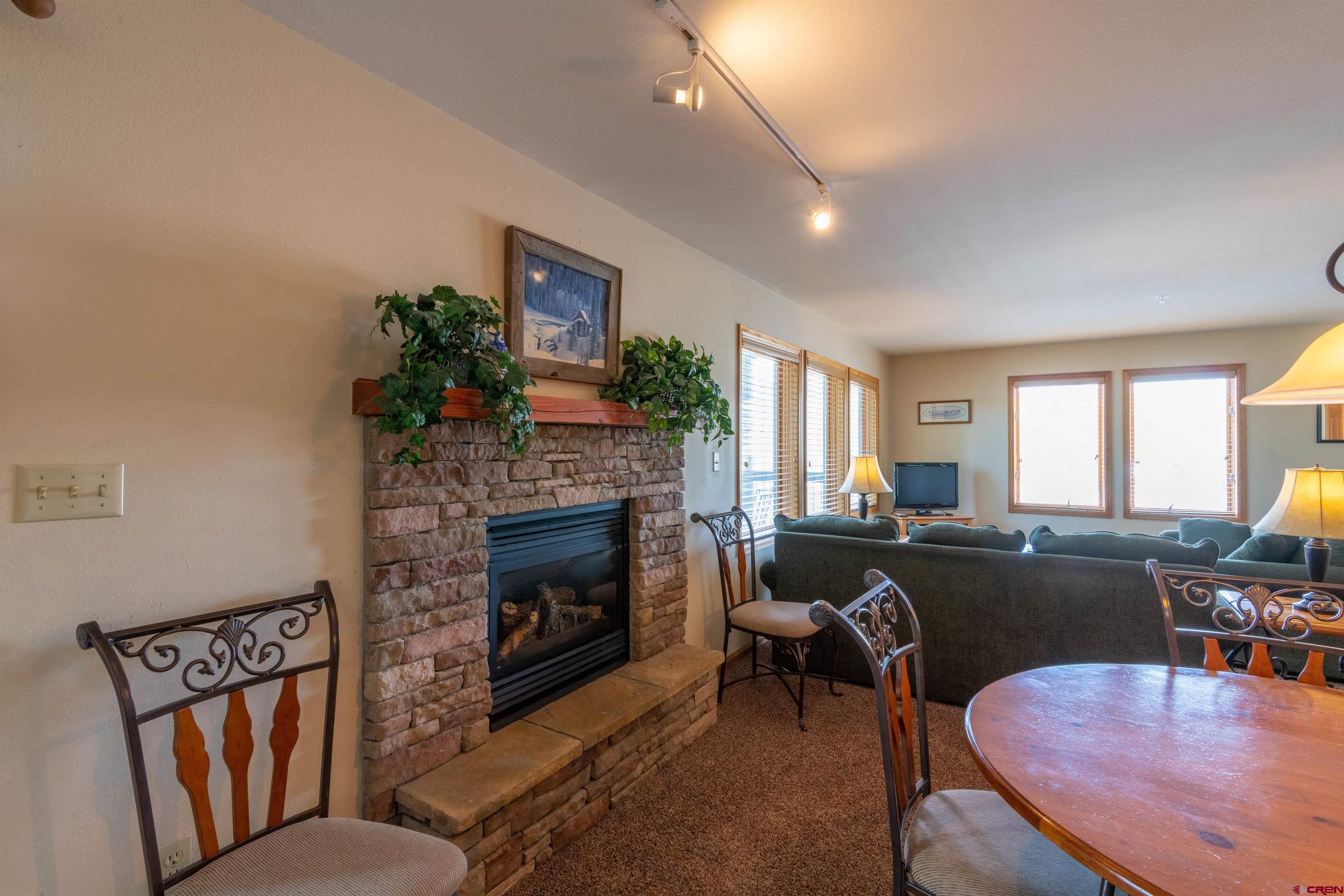 33 Castle Road, Unit 3 Crested Butte, CO 81225 - Photo 10 of 34 a living room with furniture and a fireplace