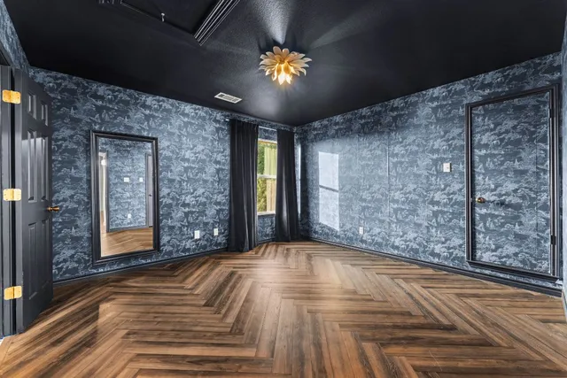 a view of an entryway with a fireplace