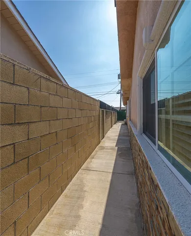 an outdoor space view with a garden