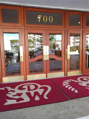 a view of front door