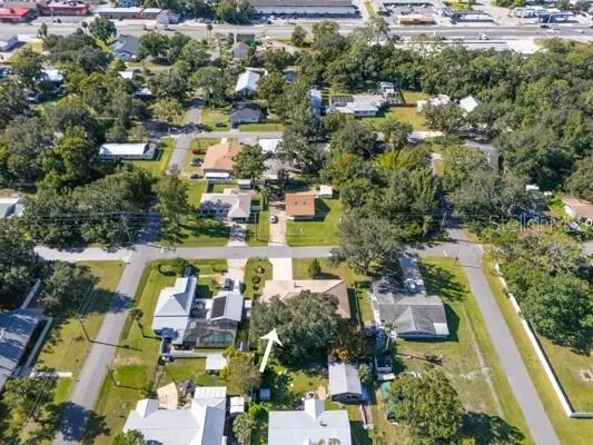 an aerial view of multiple house