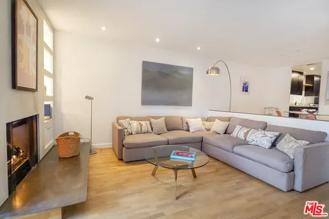 a living room with furniture and a couch