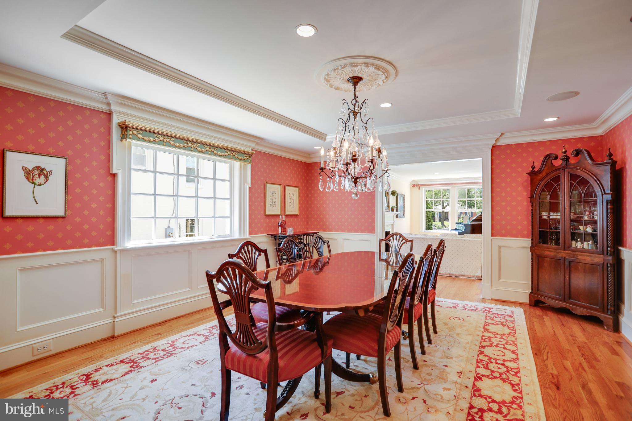 5629 Newington Road Bethesda, MD 20816 - Photo 6 of 65 a view of a dining room with furniture window and wooden floor
