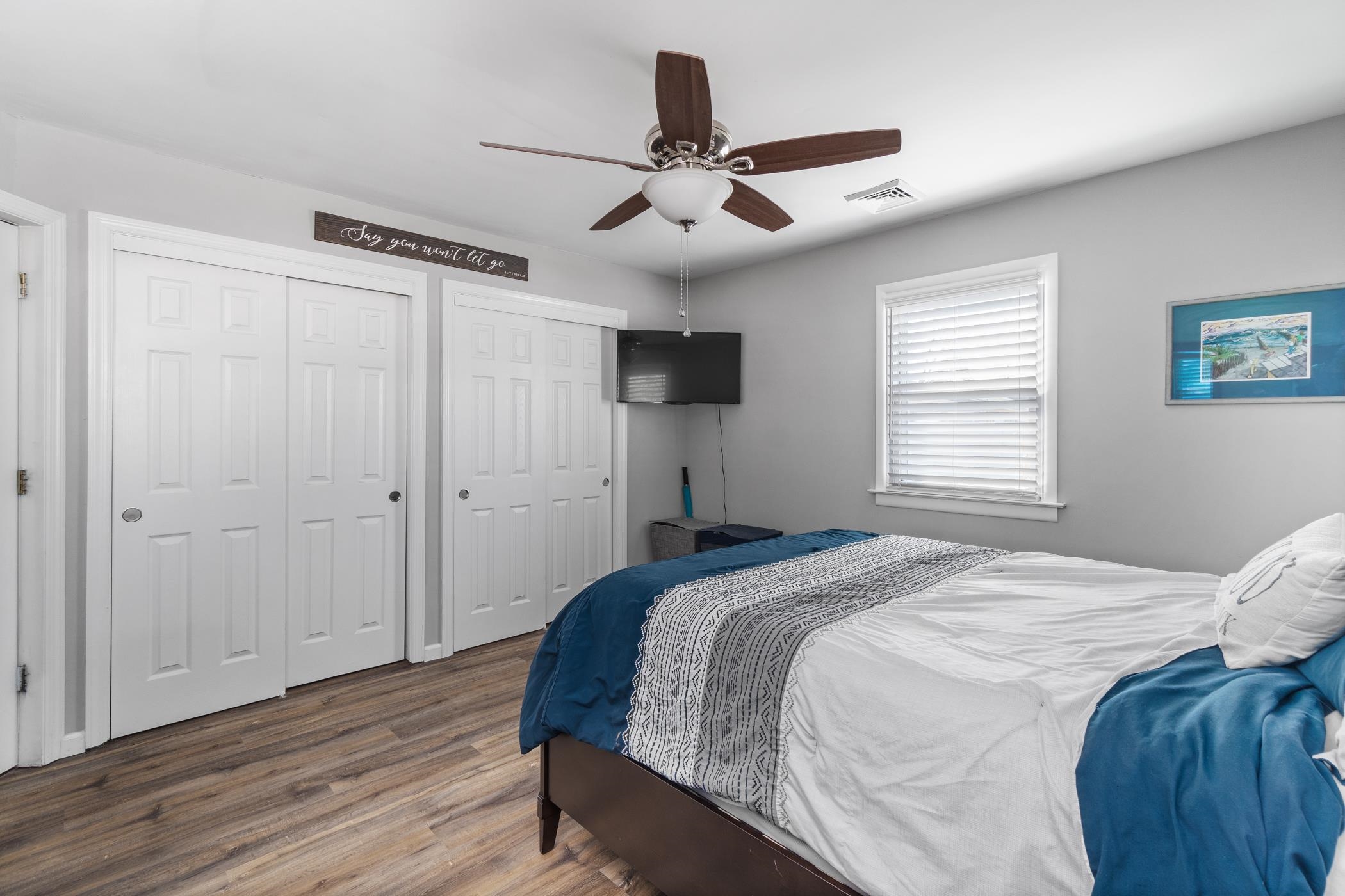 6 Haddon Road Somers Point, NJ 08244 - Photo 21 of 33 a bedroom with a bed and a ceiling fan