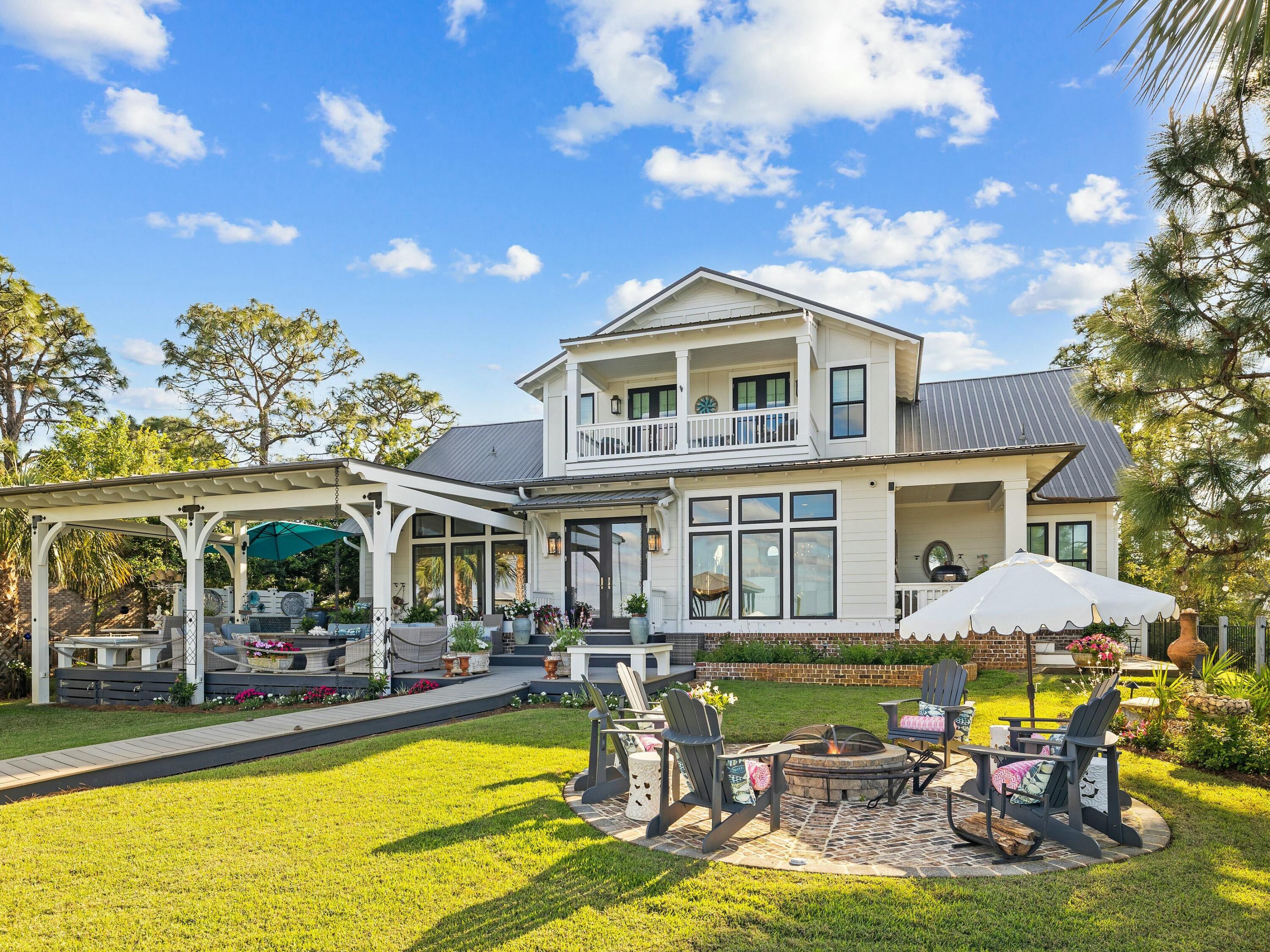 1521 Driftwood Point Road Santa Rosa Beach, FL 32459 - Photo 55 of 55 a front view of a house with swimming pool and porch