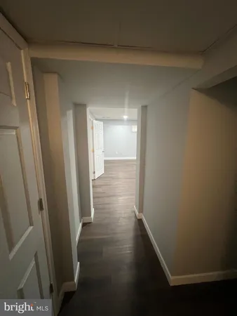 a view of hallway with stairs