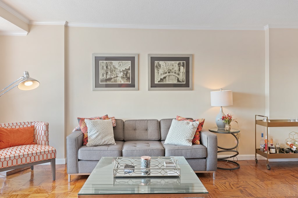 9 Hawthorne Place, Unit 9K Boston, MA 02114 - Photo 5 of 22 a living room with furniture and a couch